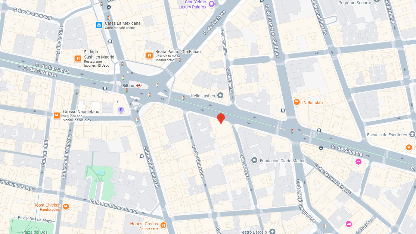 Ubicación de Bados Duplá en el mapa - Calle de Génova 25, Madrid